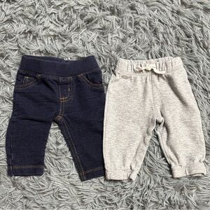 Set of 2 — Stretchy Baby Jeans and Gray Joggers